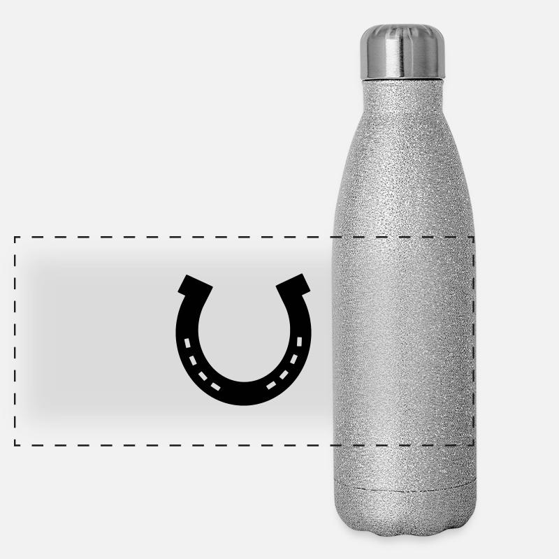 Hufeisen, Pferd Panorama Glitzer Isolierflasche 500 ml