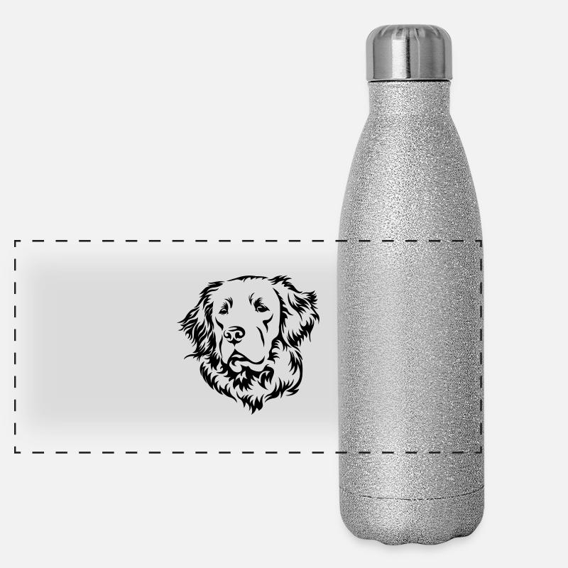 Golden Retriever Panorama Glitzer Isolierflasche 500 ml