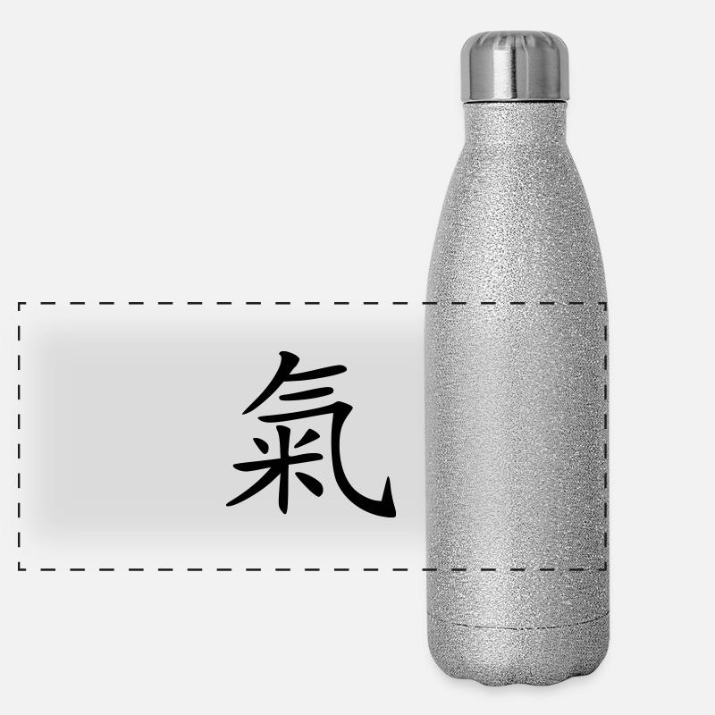 l'énergie de la vie - Gourde isotherme panoramique pailletée 500 ml - paillettes argentées