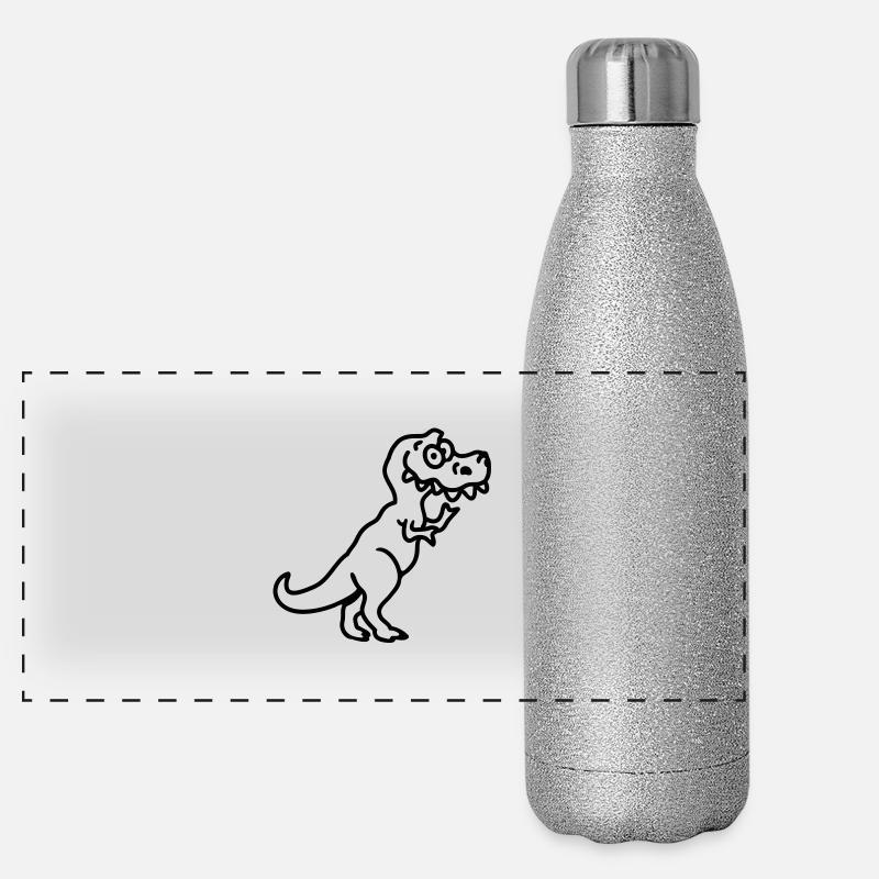 Tyrannosaurus Rex - line Panoramic Glitter Thermal Bottle 500 ml
