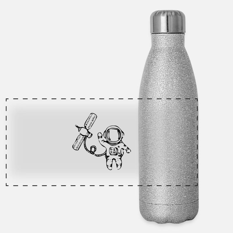 Astronaut2 Panorama Glitzer Isolierflasche 500 ml