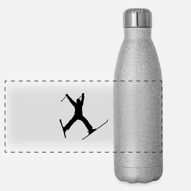 skier jump / ski jump Gourde isotherme panoramique pailletée 500 ml