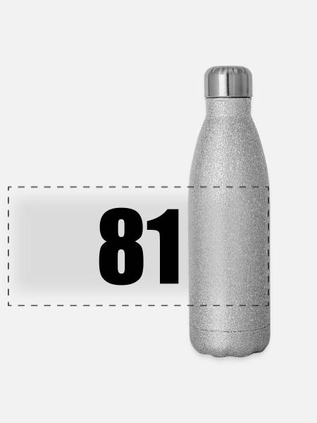 81 - Panoramic Glitter Thermal Bottle 500 ml - silver glitter - Front