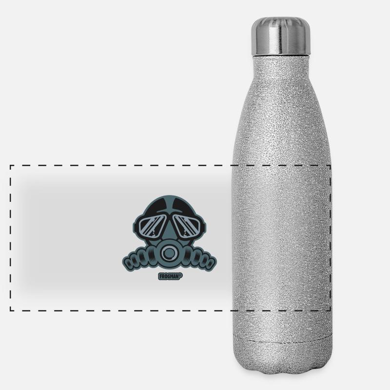 FROGMAN BLUE plongée sous marine Gourde isotherme panoramique pailletée 500 ml