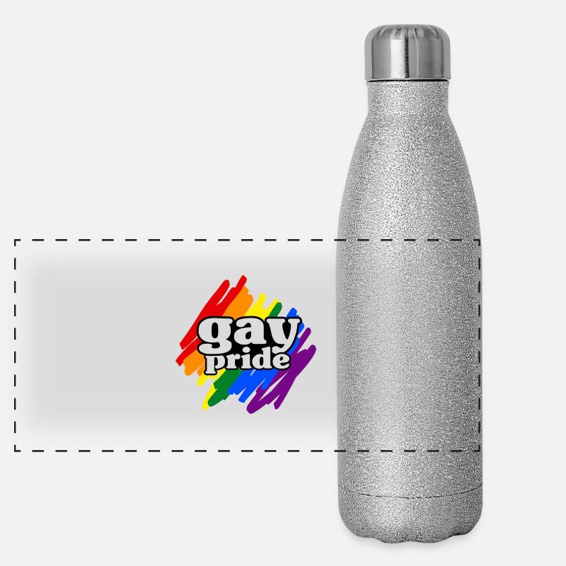 Gay__N005 Panorama Glitzer Isolierflasche 500 ml