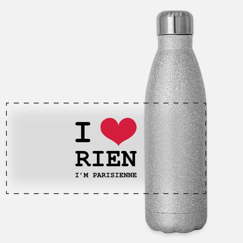 I Love Rien I'm Parisienne Gourde isotherme panoramique pailletée 500 ml
