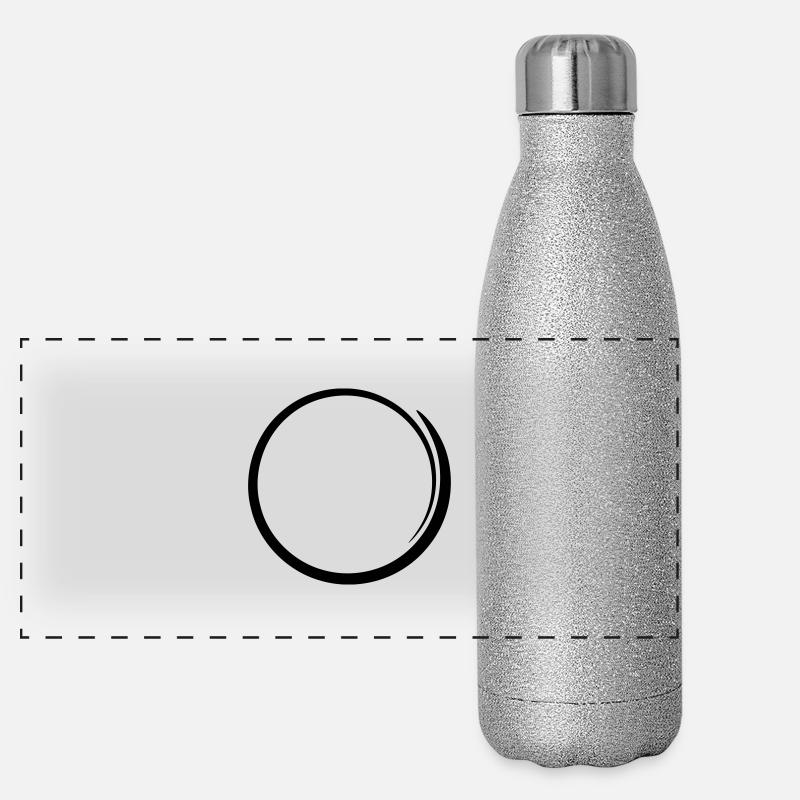 Kreis Rahmen Panorama Glitzer Isolierflasche 500 ml