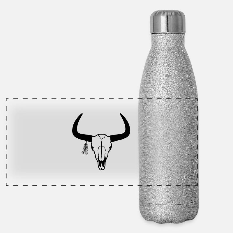 crâne d'animal Gourde isotherme panoramique pailletée 500 ml
