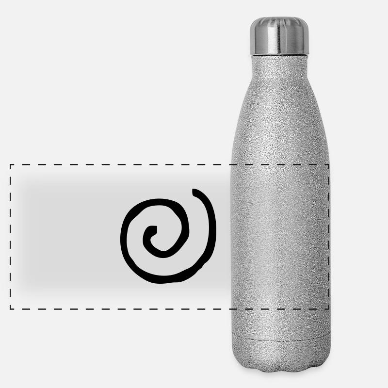 Spirale rund Panorama Glitzer Isolierflasche 500 ml