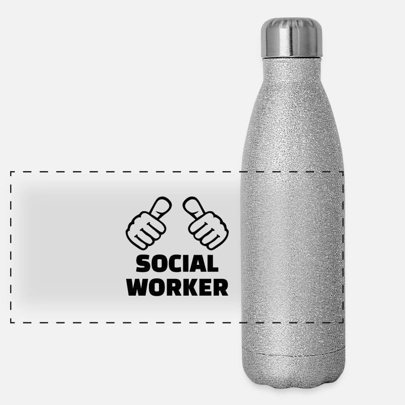 Assistant social Gourde isotherme panoramique pailletée 500 ml