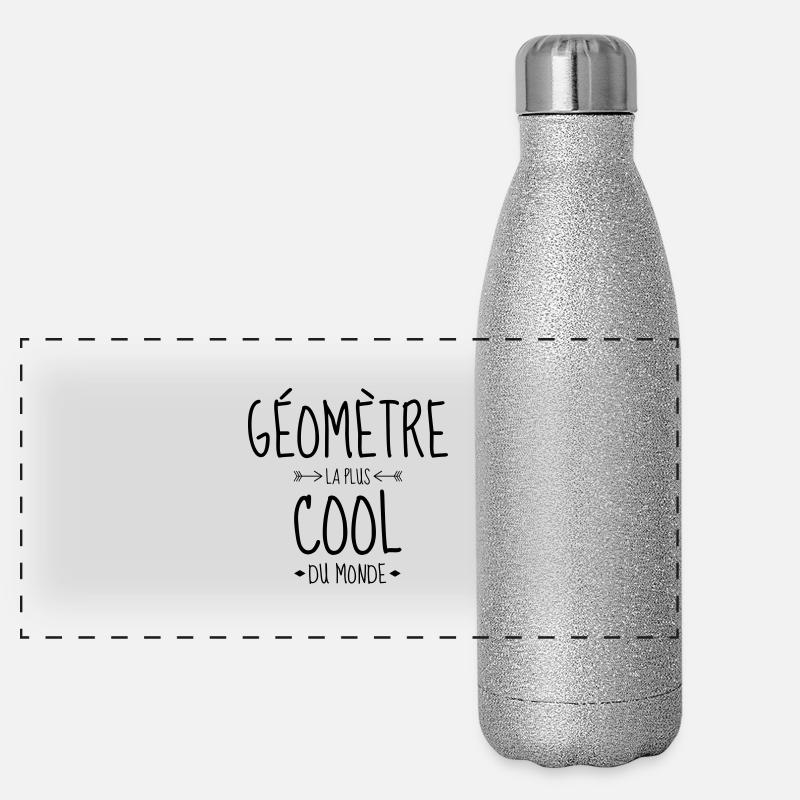 géomètre / topographe / topographie / geometre Gourde isotherme panoramique pailletée 500 ml