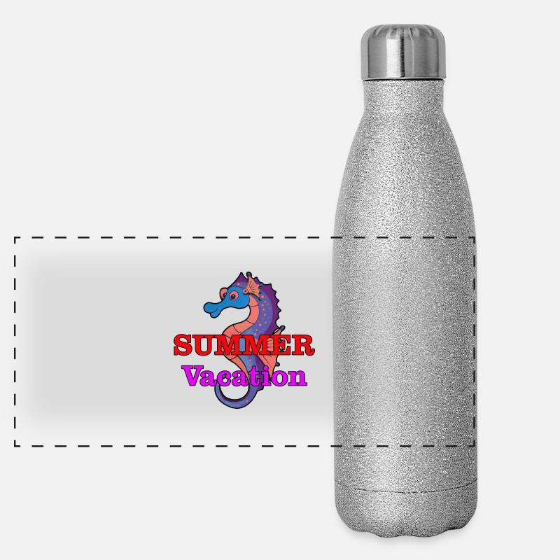 Seepferdchen Panorama Glitzer Isolierflasche 500 ml