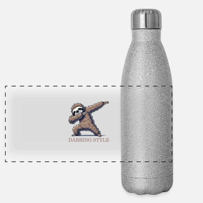 Sloth Dabbing Panoramic Glitter Thermal Bottle 500 ml