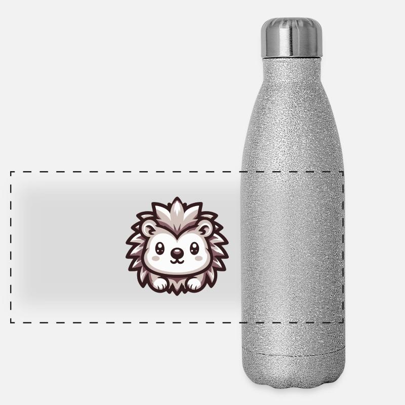 Hérisson sourire hérissé Gourde isotherme panoramique pailletée 500 ml