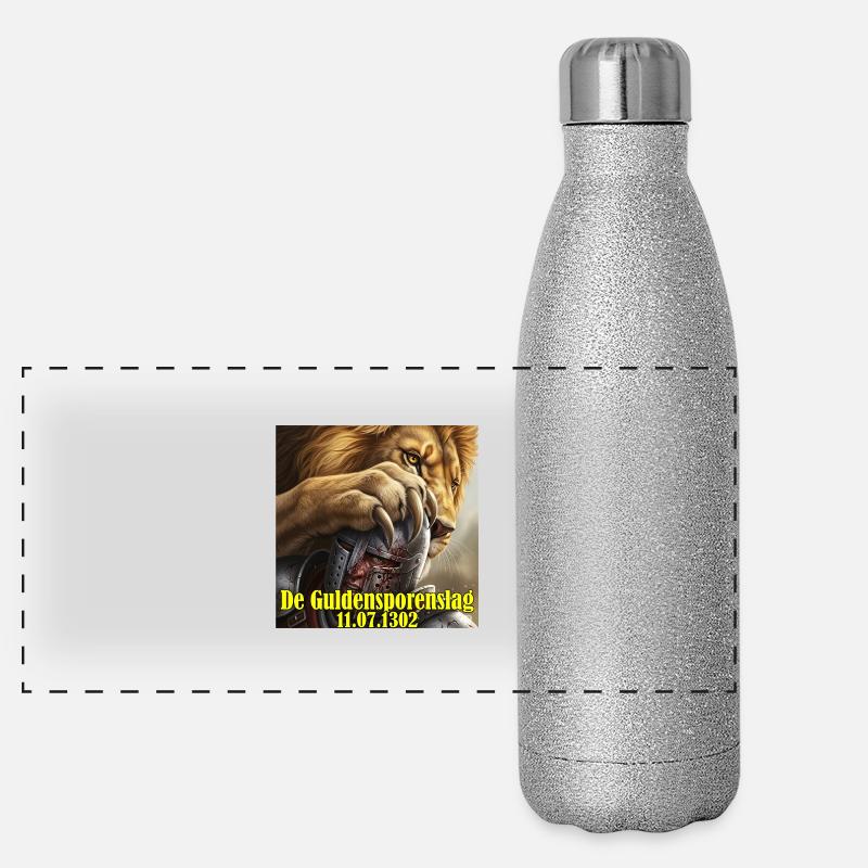 De Guldensporenslag 11.07.1302 Panoramic Glitter Thermal Bottle 500 ml