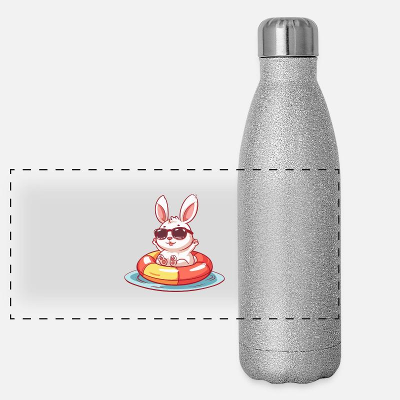 Lapin Bande Dessinée Cool Gourde isotherme panoramique pailletée 500 ml