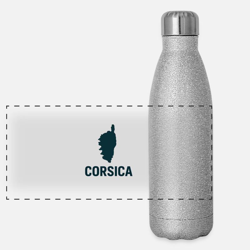 Corse / Corsica Panoramic Glitter Thermal Bottle 500 ml