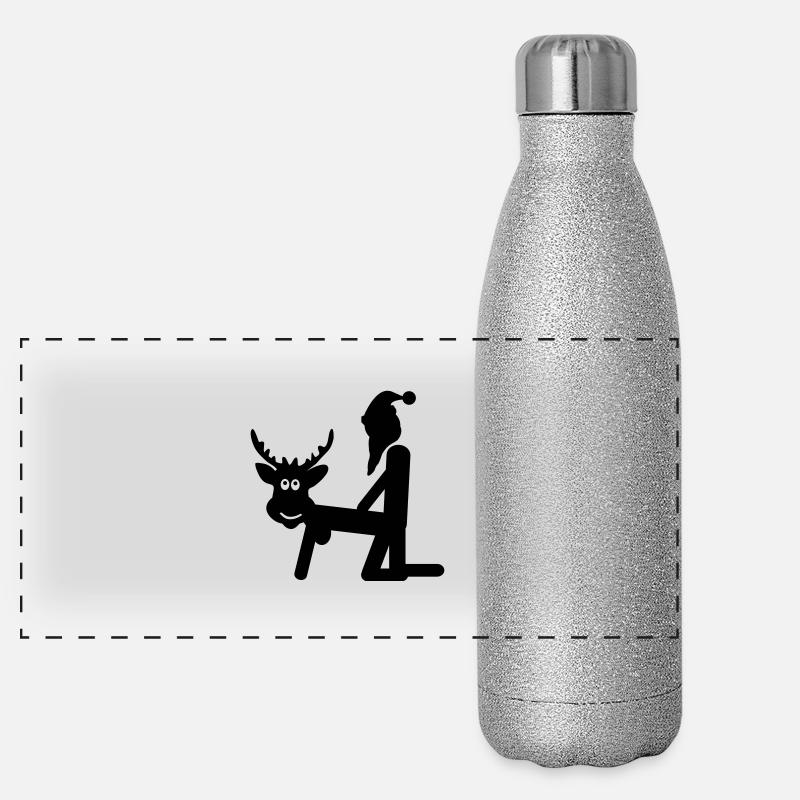 Santa Claus Gourde isotherme panoramique pailletée 500 ml