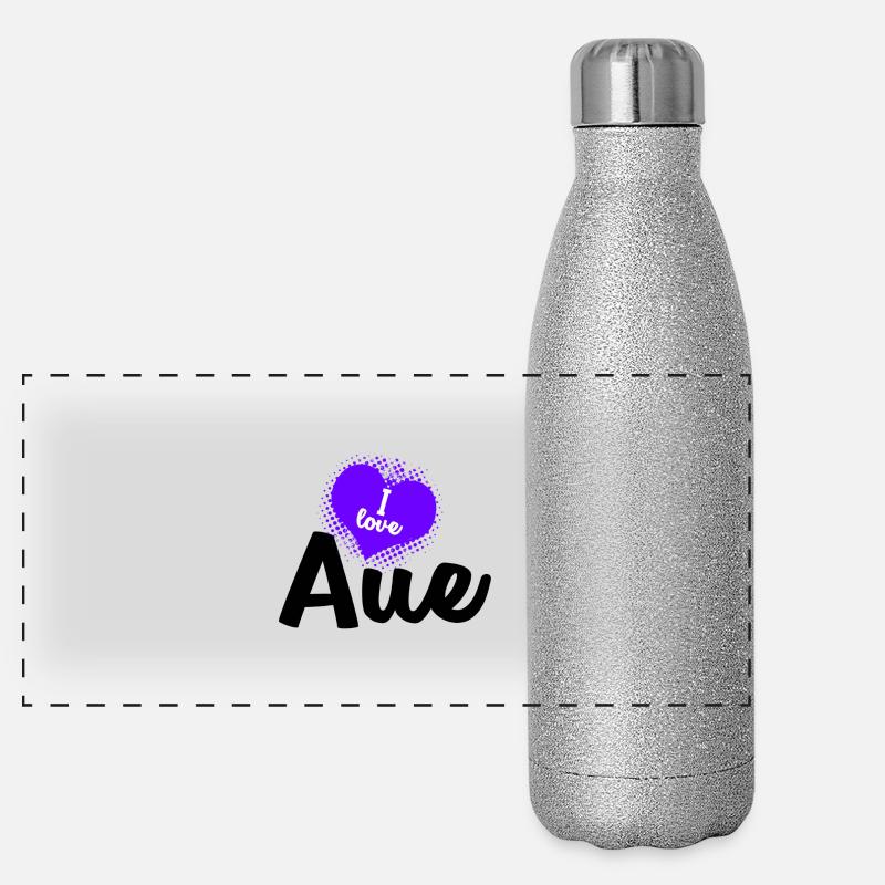 I Love Aue Panorama Glitzer Isolierflasche 500 ml