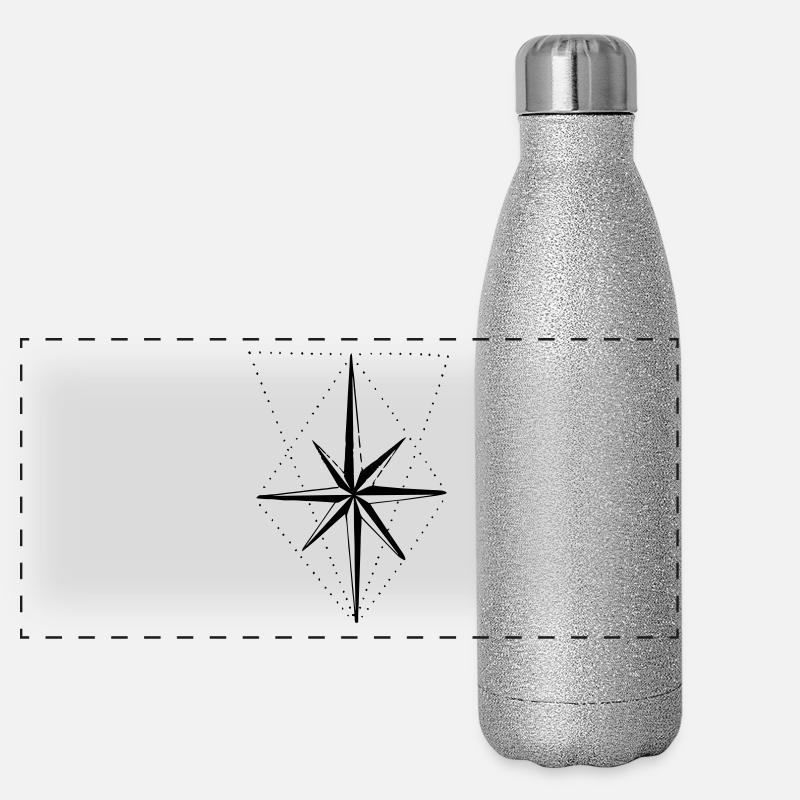 Kompass Panorama Glitzer Isolierflasche 500 ml