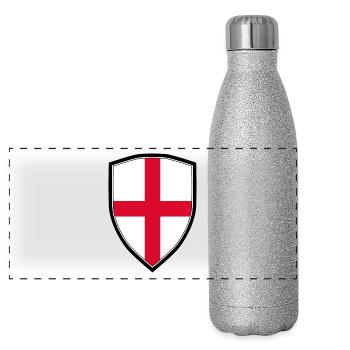ANGLE FLAG SHIELD - Gourde isotherme panoramique pailletée 500 ml - paillettes argentées - Devant