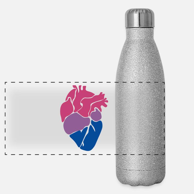 Bisexual heart Panoramic Glitter Thermal Bottle 500 ml