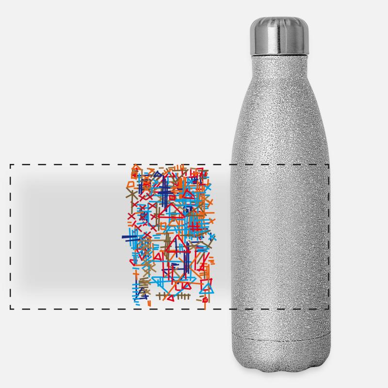 Teppich Abstrakt / Muster - Bauhaus Panorama Glitzer Isolierflasche 500 ml