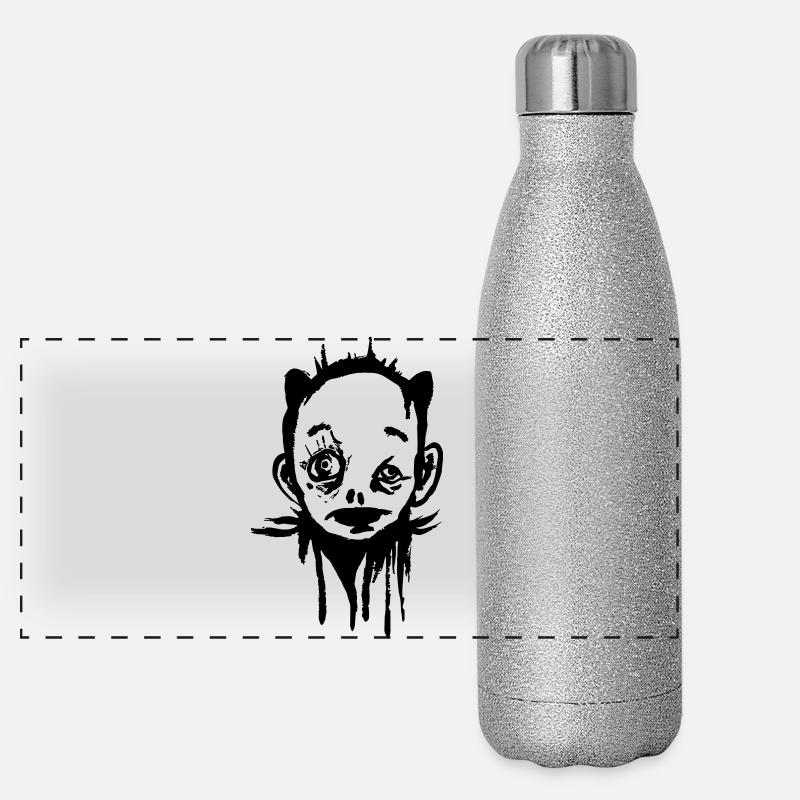 Visage terrifiant - Personnage étrange Gourde isotherme panoramique pailletée 500 ml