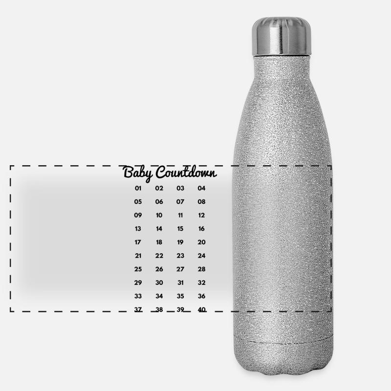 Semaines de grossesse Bouteille isotherme à paillettes