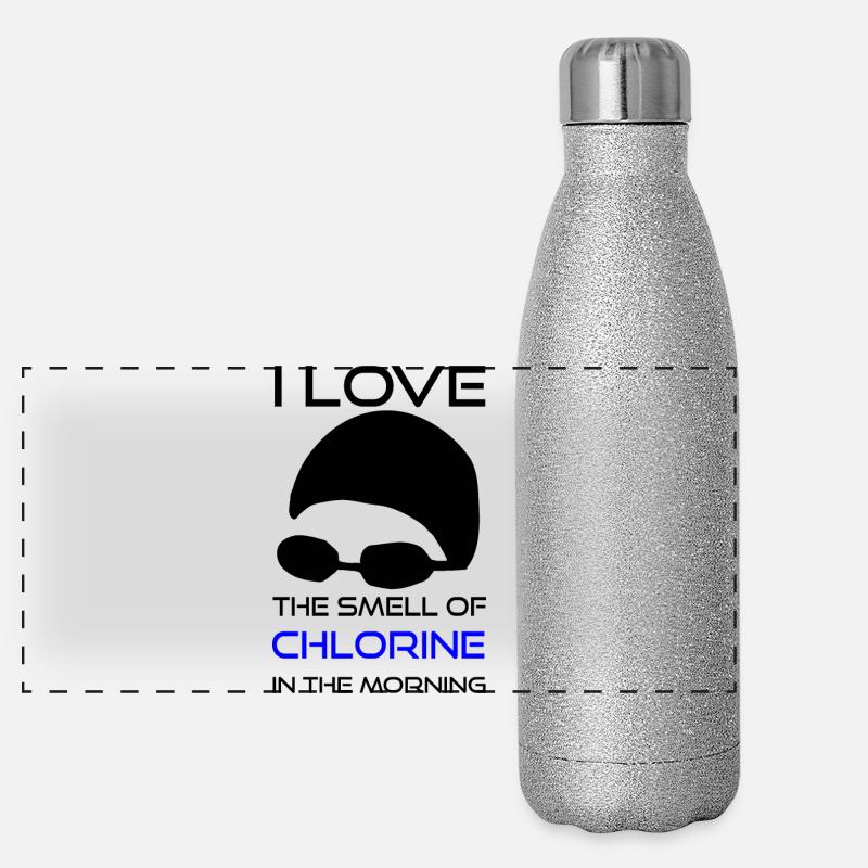 Natation Sort chlore odeur Gourde isotherme panoramique pailletée 500 ml