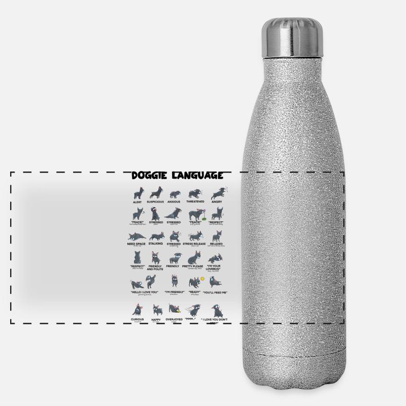 Doggie Language Panoramic Glitter Thermal Bottle 500 ml