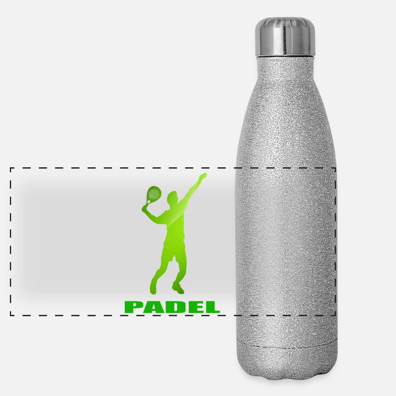 Padel Panorama Glitzer Isolierflasche 500 ml