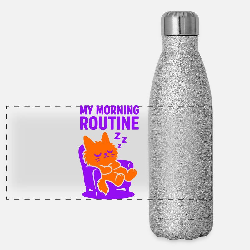 Morning Routine Cat #1 Panorama Glitzer Isolierflasche 500 ml