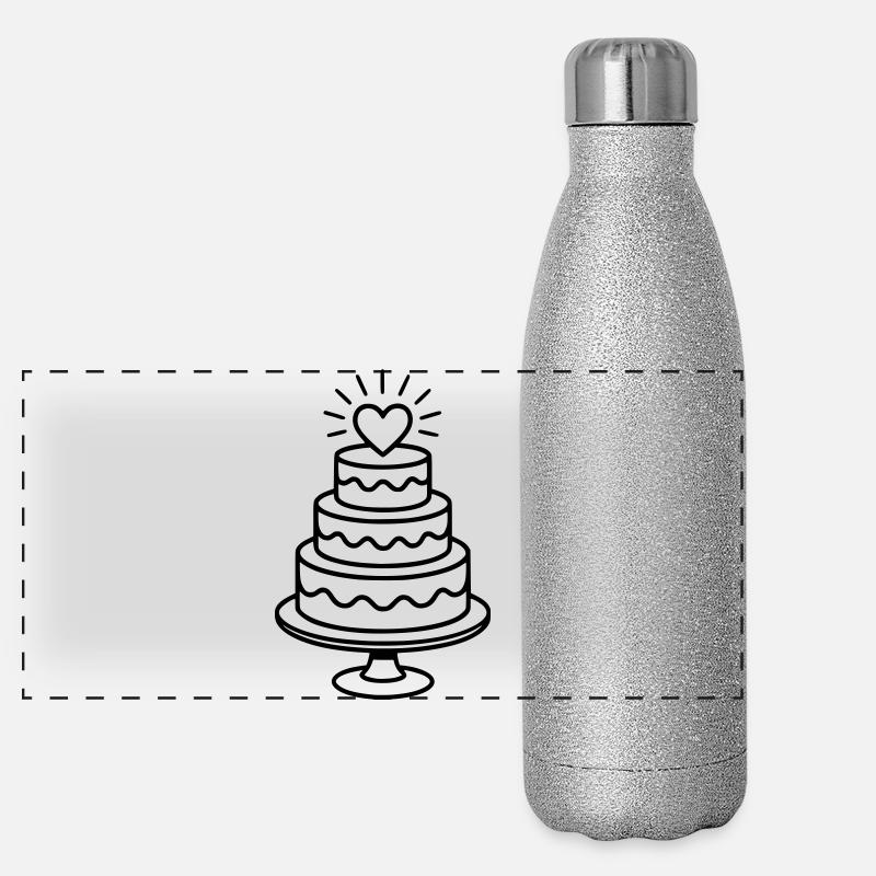 Mariage - Pièce montée Gourde isotherme panoramique pailletée 500 ml