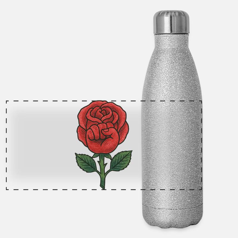 Rose Resist Gourde isotherme panoramique pailletée 500 ml