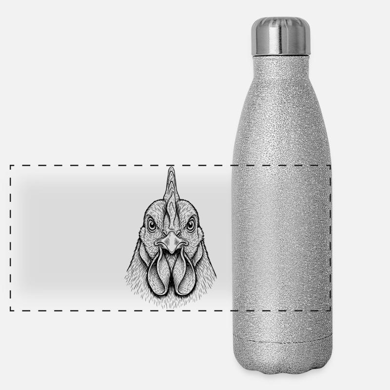 Poulet Gourde isotherme panoramique pailletée 500 ml