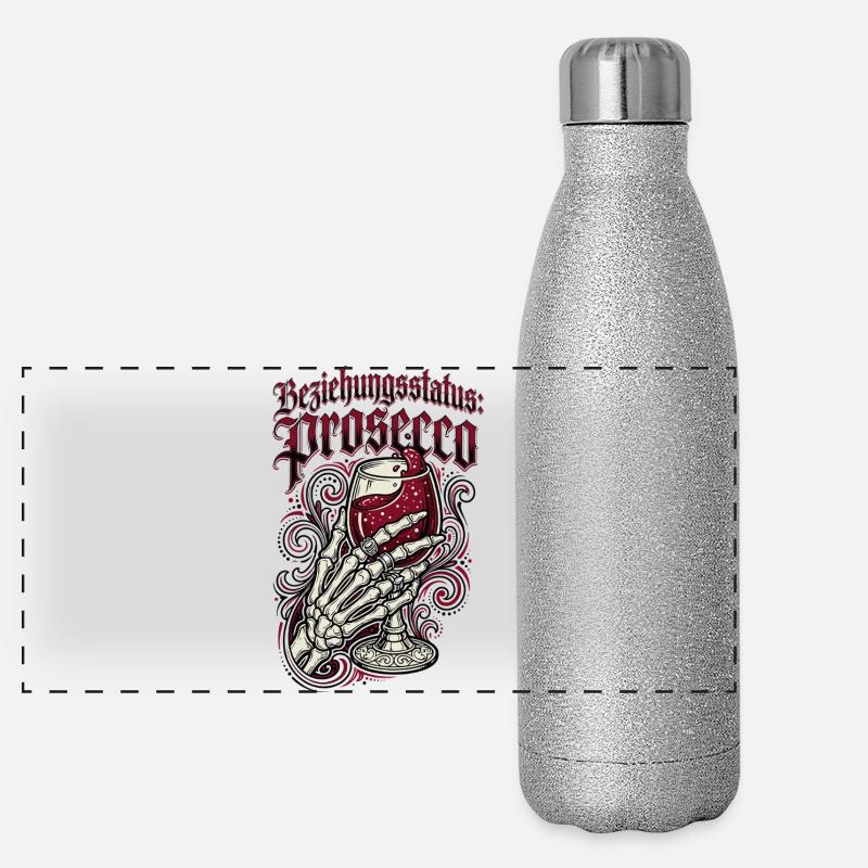 Relationship status Prosecco Funny German Wine Gift Panoramic Glitter Thermal Bottle 500 ml