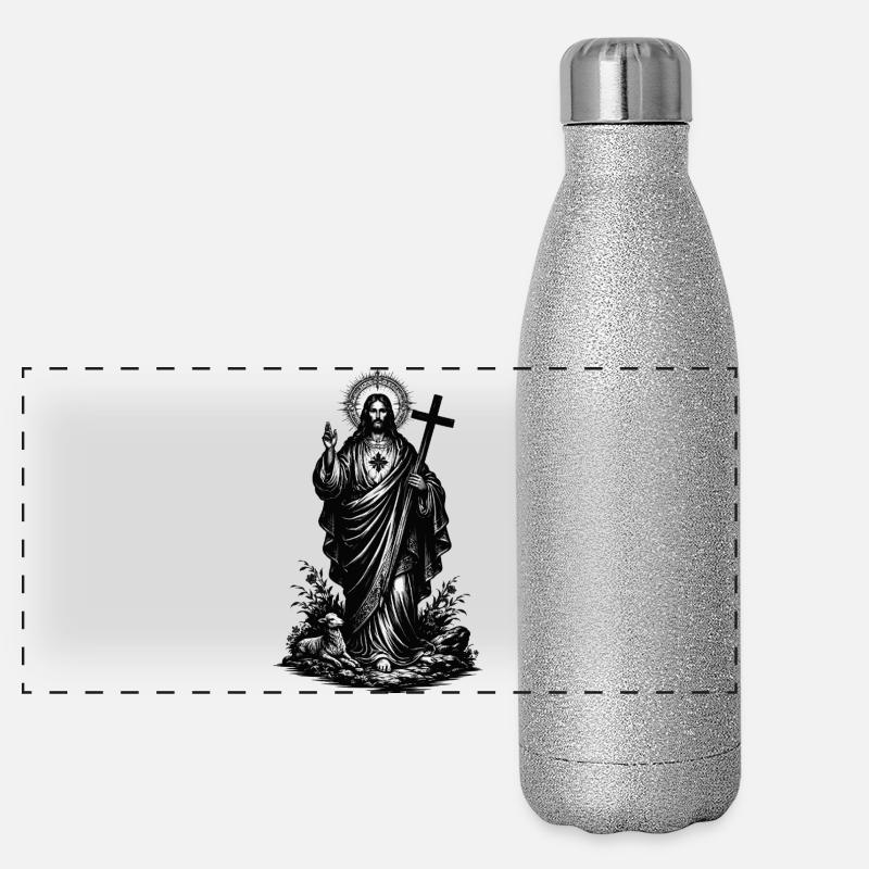  Jesus Christus Panorama Glitzer Isolierflasche 500 ml