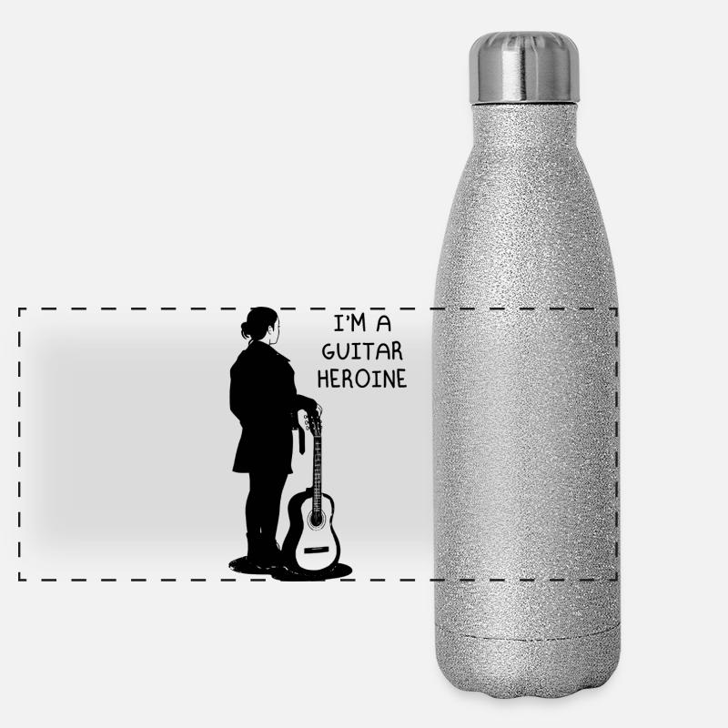 I'm a guitar heroine Panoramic Glitter Thermal Bottle 500 ml