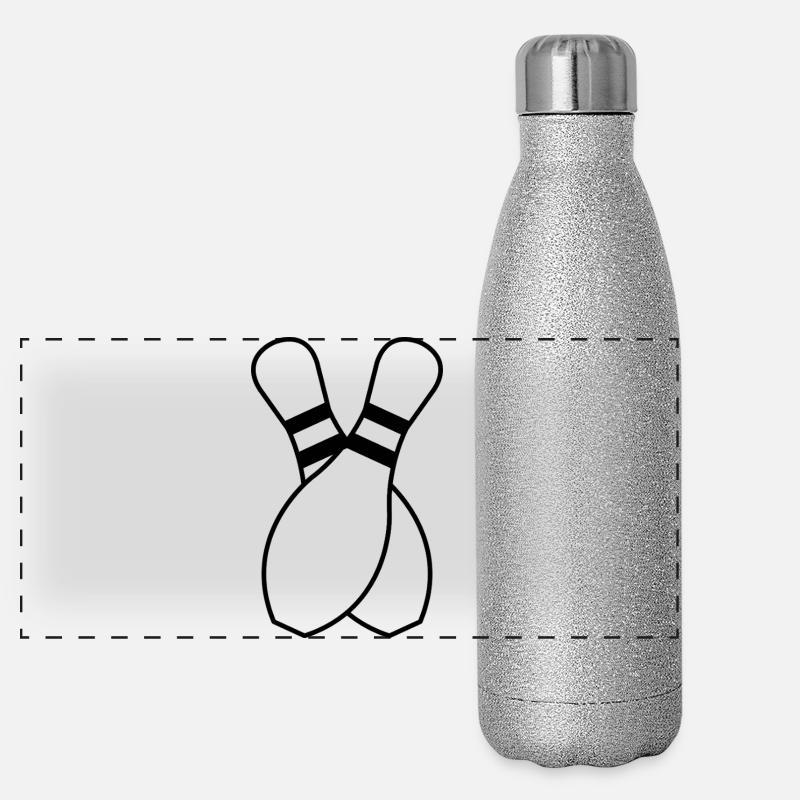 Quilles de bowling Gourde isotherme panoramique pailletée 500 ml