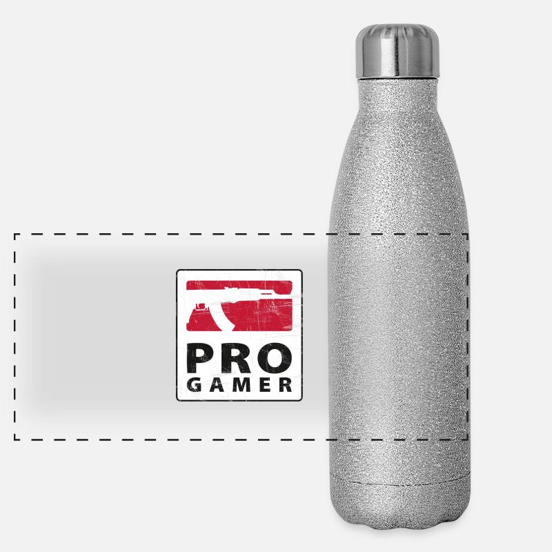 PRO GAMER Gourde isotherme panoramique pailletée 500 ml