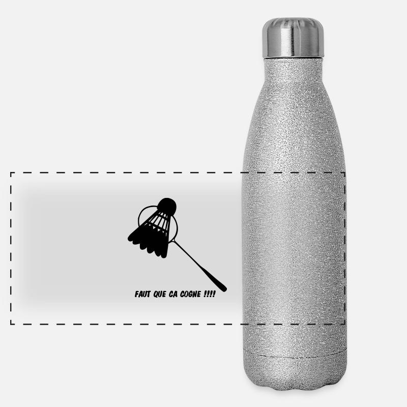 Faut que ca cogne Gourde isotherme panoramique pailletée 500 ml