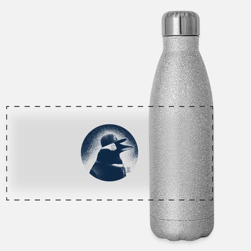 Pinguin dressed in black Gourde isotherme panoramique pailletée 500 ml