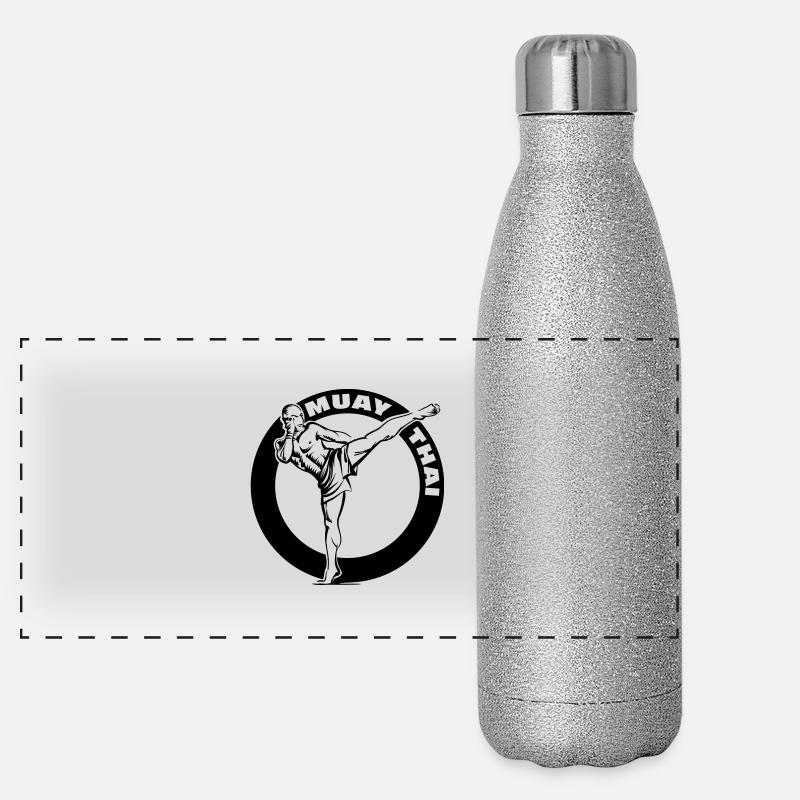 Muay Thai Panorama Glitzer Isolierflasche 500 ml