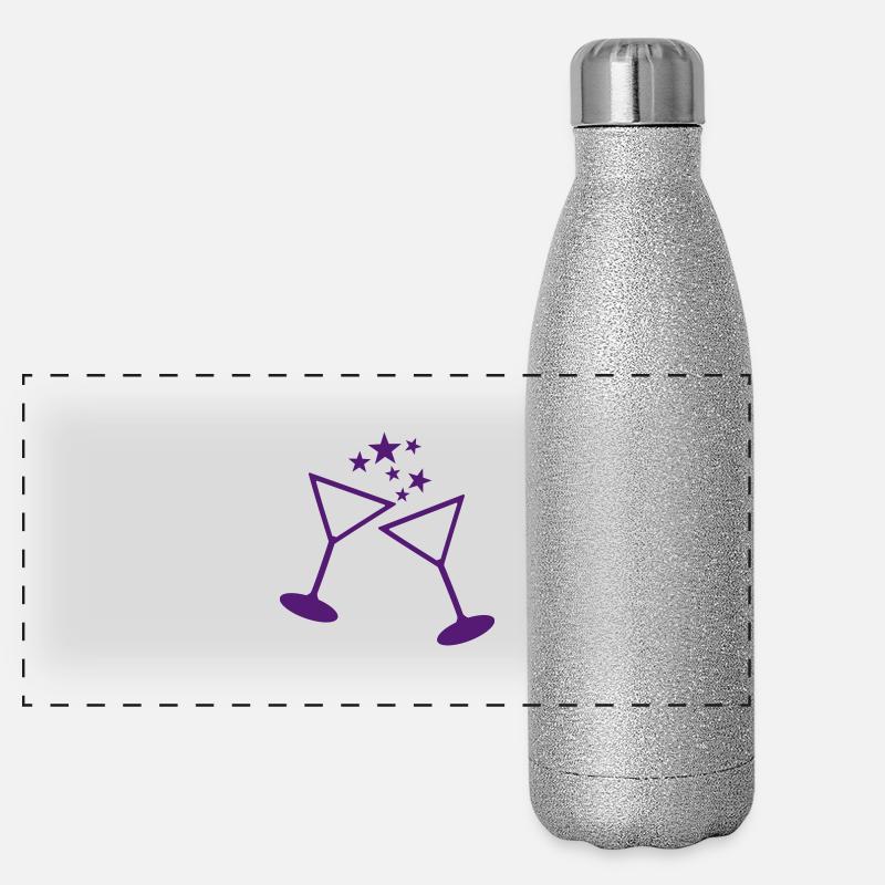 Party Panorama Glitzer Isolierflasche 500 ml