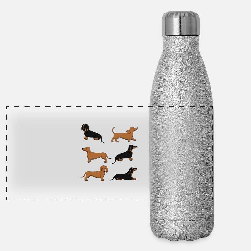 Sélection de teckel Gourde isotherme panoramique pailletée 500 ml