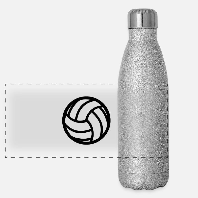 volleyball Panorama Glitzer Isolierflasche 500 ml
