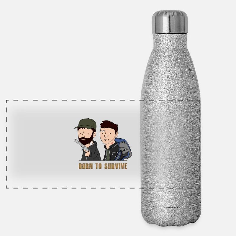 Wankul - Born to survive Gourde isotherme panoramique pailletée 500 ml