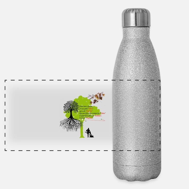 homme_arbres Gourde isotherme panoramique pailletée 500 ml