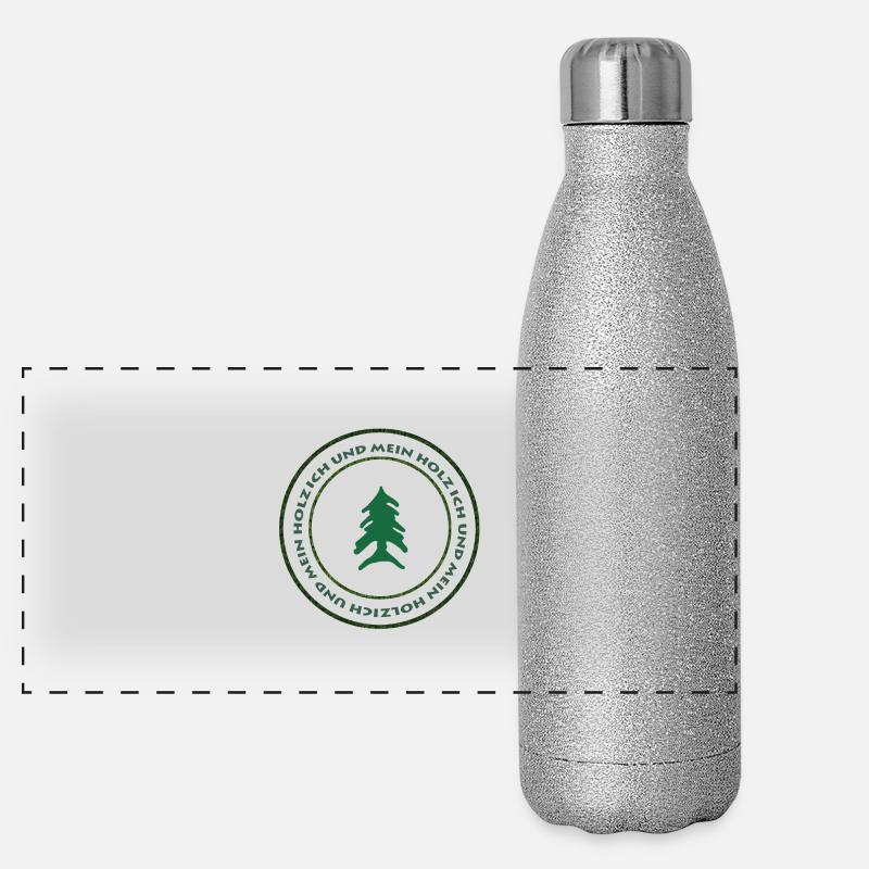 Ich und mein Holz Panorama Glitzer Isolierflasche 500 ml